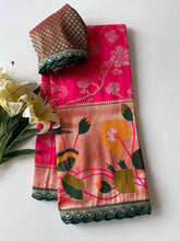 Paithani Soft Silk 3D Traditional Sequence Lace Saree